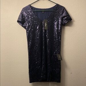 Lulus Navy Sequin Dress